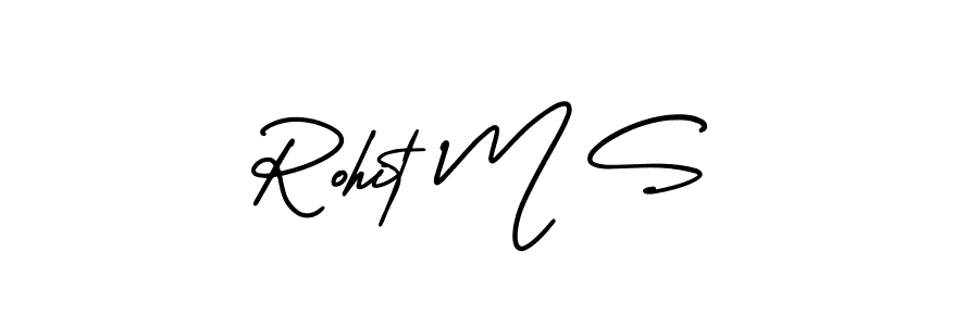 Similarly AmerikaSignatureDemo-Regular is the best handwritten signature design. Signature creator online .You can use it as an online autograph creator for name Rohit M S. Rohit M S signature style 3 images and pictures png