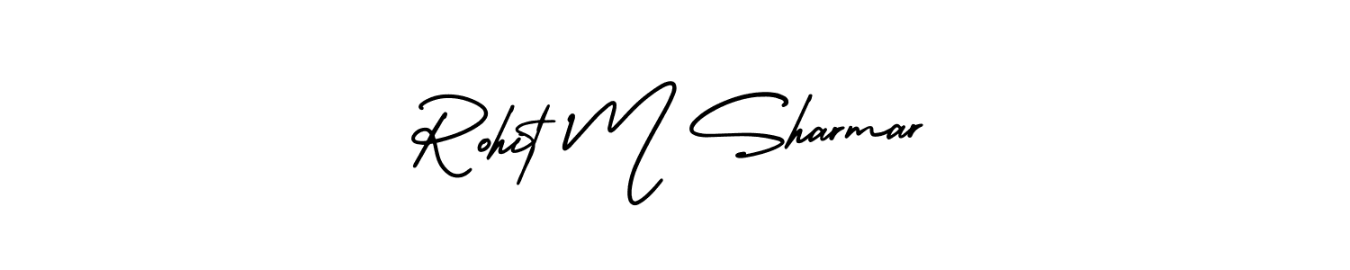 The best way (AmerikaSignatureDemo-Regular) to make a short signature is to pick only two or three words in your name. The name Rohit M Sharmar include a total of six letters. For converting this name. Rohit M Sharmar signature style 3 images and pictures png