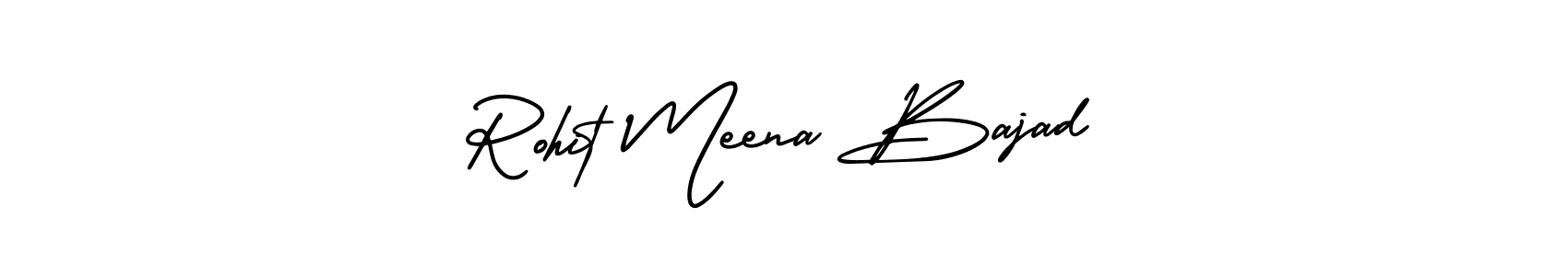 You can use this online signature creator to create a handwritten signature for the name Rohit Meena Bajad. This is the best online autograph maker. Rohit Meena Bajad signature style 3 images and pictures png