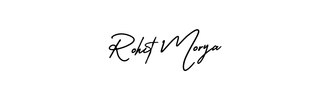 The best way (AmerikaSignatureDemo-Regular) to make a short signature is to pick only two or three words in your name. The name Rohit Morya include a total of six letters. For converting this name. Rohit Morya signature style 3 images and pictures png