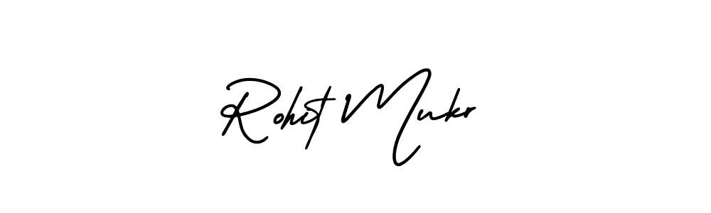 You should practise on your own different ways (AmerikaSignatureDemo-Regular) to write your name (Rohit Mukr) in signature. don't let someone else do it for you. Rohit Mukr signature style 3 images and pictures png