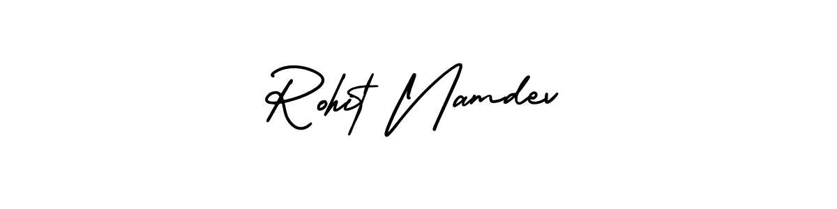 You should practise on your own different ways (AmerikaSignatureDemo-Regular) to write your name (Rohit Namdev) in signature. don't let someone else do it for you. Rohit Namdev signature style 3 images and pictures png