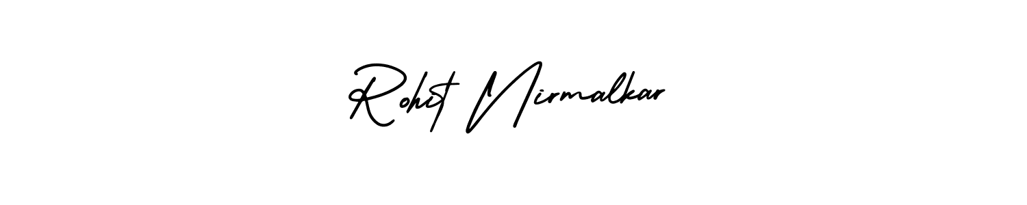 Rohit Nirmalkar stylish signature style. Best Handwritten Sign (AmerikaSignatureDemo-Regular) for my name. Handwritten Signature Collection Ideas for my name Rohit Nirmalkar. Rohit Nirmalkar signature style 3 images and pictures png