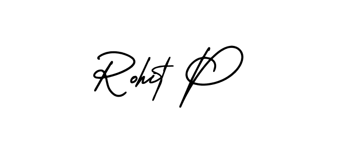 Use a signature maker to create a handwritten signature online. With this signature software, you can design (AmerikaSignatureDemo-Regular) your own signature for name Rohit P. Rohit P signature style 3 images and pictures png