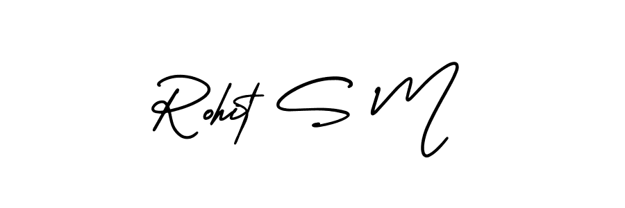 Make a beautiful signature design for name Rohit S M. Use this online signature maker to create a handwritten signature for free. Rohit S M signature style 3 images and pictures png