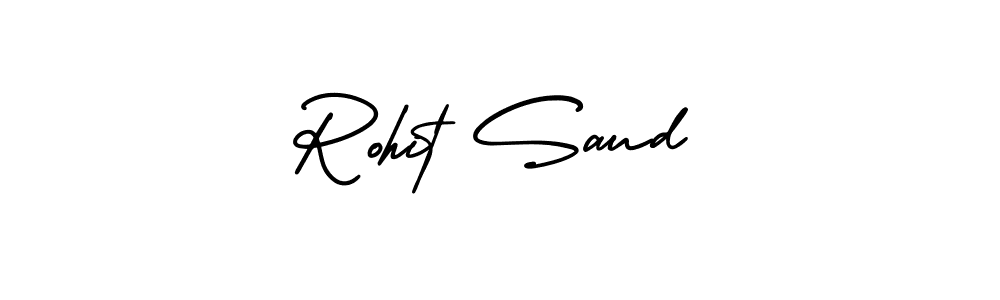 The best way (AmerikaSignatureDemo-Regular) to make a short signature is to pick only two or three words in your name. The name Rohit Saud include a total of six letters. For converting this name. Rohit Saud signature style 3 images and pictures png