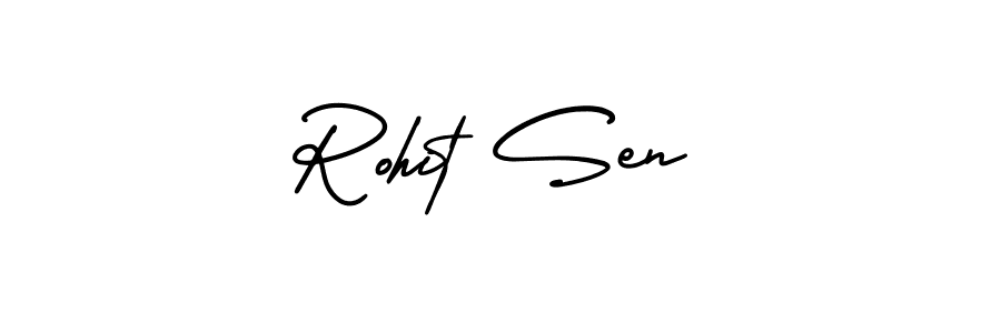 Use a signature maker to create a handwritten signature online. With this signature software, you can design (AmerikaSignatureDemo-Regular) your own signature for name Rohit Sen. Rohit Sen signature style 3 images and pictures png