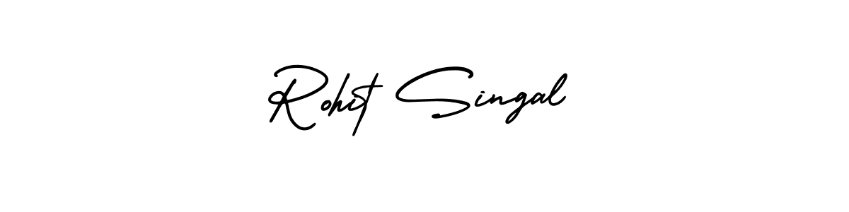 The best way (AmerikaSignatureDemo-Regular) to make a short signature is to pick only two or three words in your name. The name Rohit Singal include a total of six letters. For converting this name. Rohit Singal signature style 3 images and pictures png