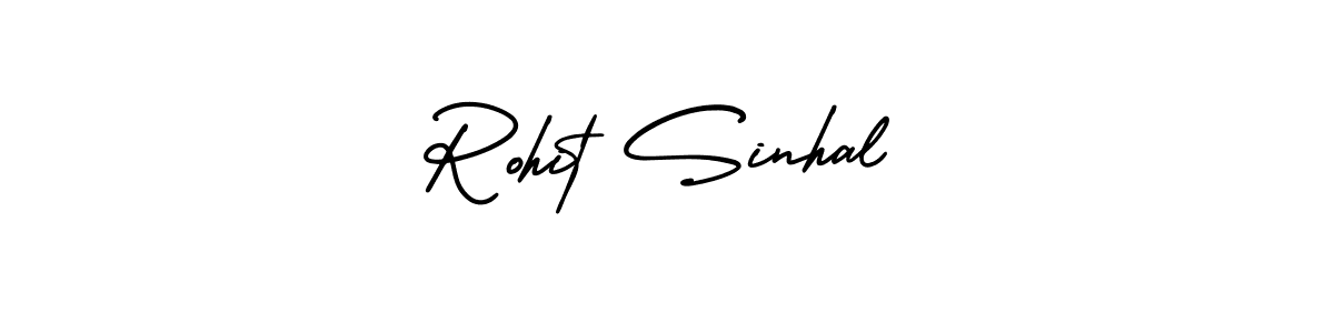 The best way (AmerikaSignatureDemo-Regular) to make a short signature is to pick only two or three words in your name. The name Rohit Sinhal include a total of six letters. For converting this name. Rohit Sinhal signature style 3 images and pictures png