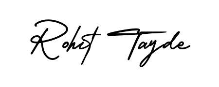 Stand out with a creative autograph for Rohit Tayde. The AmerikaSignatureDemo-Regular styling blends modern aesthetics with classic signature flourishes. Rohit Tayde signature style 3 images and pictures png