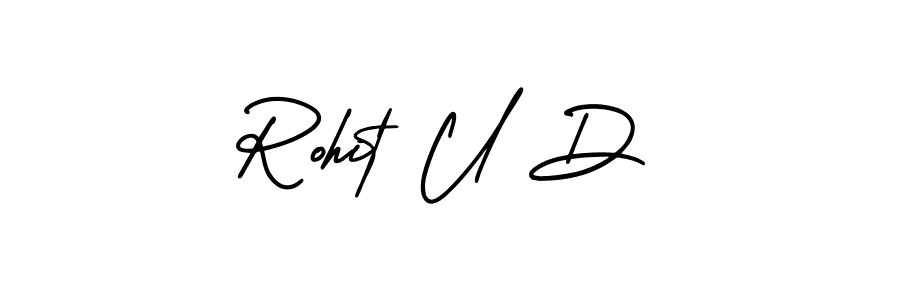 You can use this online signature creator to create a handwritten signature for the name Rohit U D. This is the best online autograph maker. Rohit U D signature style 3 images and pictures png