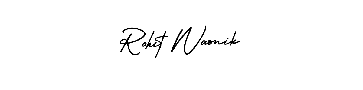 How to Draw Rohit Wasnik signature style? AmerikaSignatureDemo-Regular is a latest design signature styles for name Rohit Wasnik. Rohit Wasnik signature style 3 images and pictures png