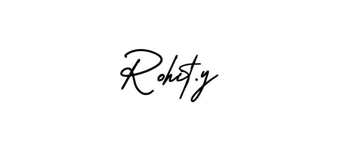 Design your own signature with our free online signature maker. With this signature software, you can create a handwritten (AmerikaSignatureDemo-Regular) signature for name Rohit.y. Rohit.y signature style 3 images and pictures png