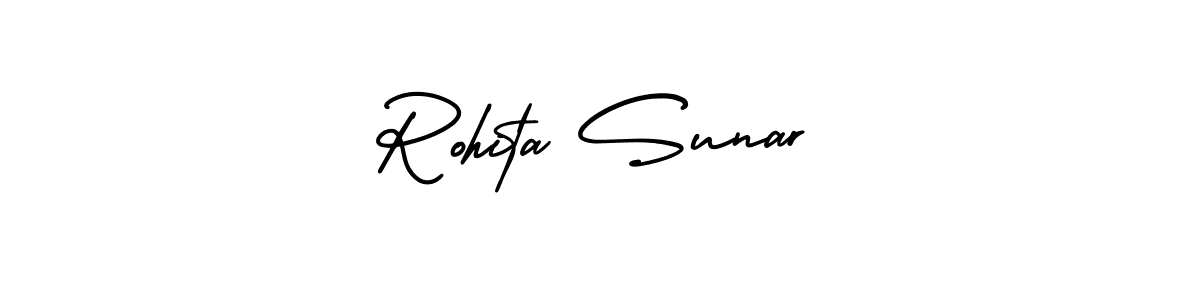 Use a signature maker to create a handwritten signature online. With this signature software, you can design (AmerikaSignatureDemo-Regular) your own signature for name Rohita Sunar. Rohita Sunar signature style 3 images and pictures png