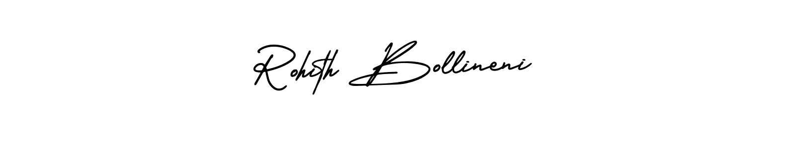 Make a beautiful signature design for name Rohith Bollineni. With this signature (AmerikaSignatureDemo-Regular) style, you can create a handwritten signature for free. Rohith Bollineni signature style 3 images and pictures png