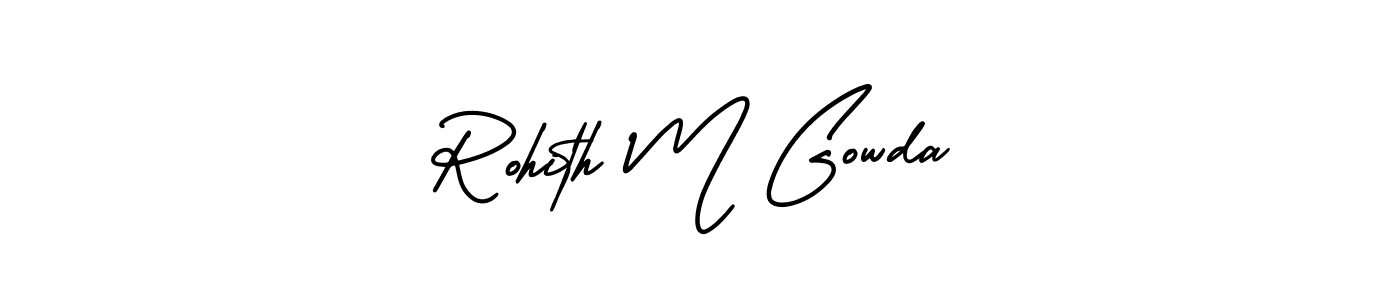 if you are searching for the best signature style for your name Rohith M Gowda. so please give up your signature search. here we have designed multiple signature styles  using AmerikaSignatureDemo-Regular. Rohith M Gowda signature style 3 images and pictures png