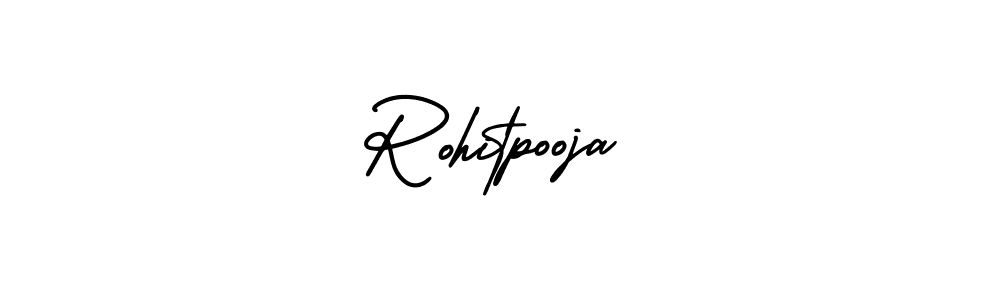 Rohitpooja stylish signature style. Best Handwritten Sign (AmerikaSignatureDemo-Regular) for my name. Handwritten Signature Collection Ideas for my name Rohitpooja. Rohitpooja signature style 3 images and pictures png