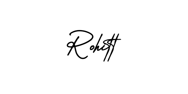 The best way (AmerikaSignatureDemo-Regular) to make a short signature is to pick only two or three words in your name. The name Rohitt include a total of six letters. For converting this name. Rohitt signature style 3 images and pictures png