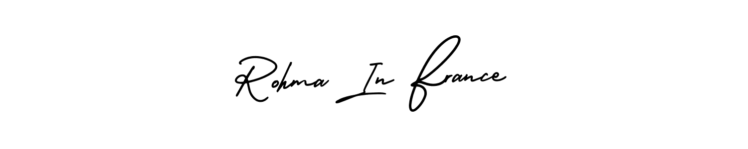 if you are searching for the best signature style for your name Rohma In France. so please give up your signature search. here we have designed multiple signature styles  using AmerikaSignatureDemo-Regular. Rohma In France signature style 3 images and pictures png
