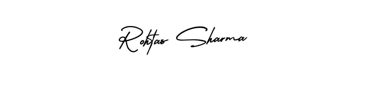 How to make Rohtas Sharma signature? AmerikaSignatureDemo-Regular is a professional autograph style. Create handwritten signature for Rohtas Sharma name. Rohtas Sharma signature style 3 images and pictures png