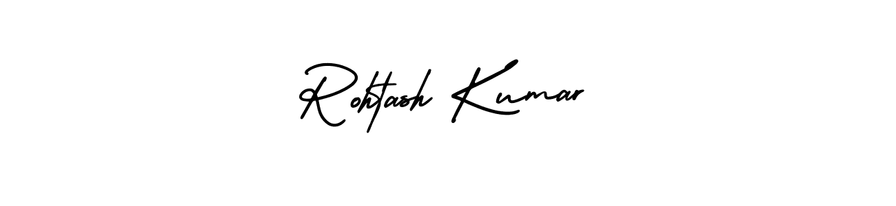 The best way (AmerikaSignatureDemo-Regular) to make a short signature is to pick only two or three words in your name. The name Rohtash Kumar include a total of six letters. For converting this name. Rohtash Kumar signature style 3 images and pictures png