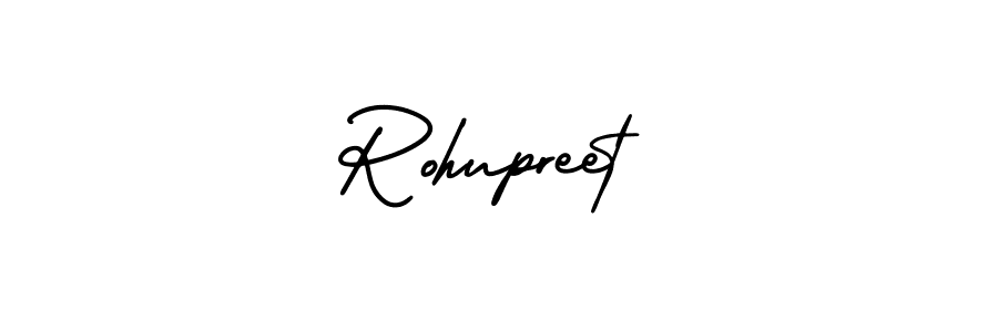 How to make Rohupreet name signature. Use AmerikaSignatureDemo-Regular style for creating short signs online. This is the latest handwritten sign. Rohupreet signature style 3 images and pictures png