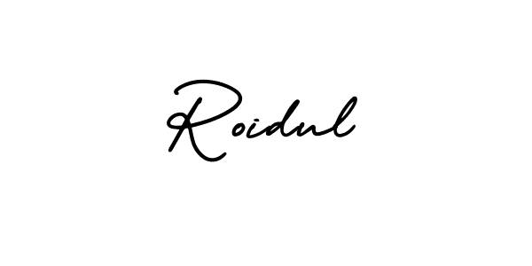 if you are searching for the best signature style for your name Roidul. so please give up your signature search. here we have designed multiple signature styles  using AmerikaSignatureDemo-Regular. Roidul signature style 3 images and pictures png