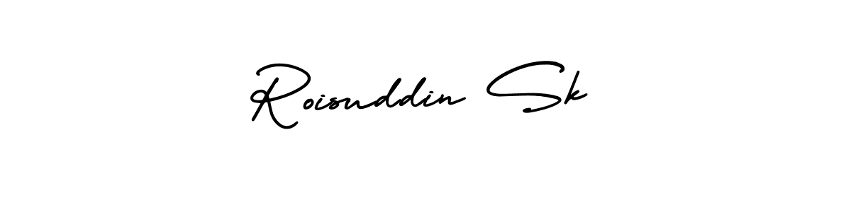 Roisuddin Sk stylish signature style. Best Handwritten Sign (AmerikaSignatureDemo-Regular) for my name. Handwritten Signature Collection Ideas for my name Roisuddin Sk. Roisuddin Sk signature style 3 images and pictures png