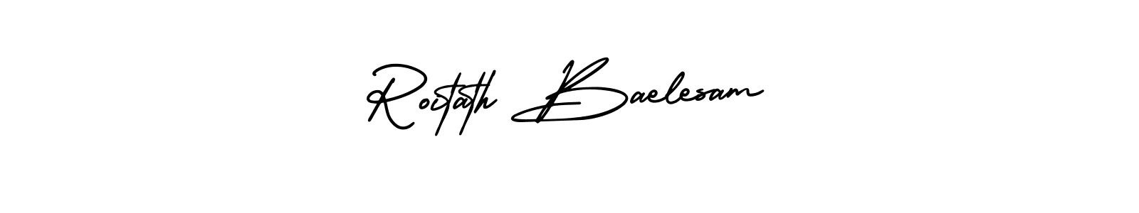 Design your own signature with our free online signature maker. With this signature software, you can create a handwritten (AmerikaSignatureDemo-Regular) signature for name Roitath Baelesam. Roitath Baelesam signature style 3 images and pictures png