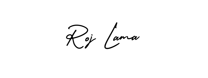 Use a signature maker to create a handwritten signature online. With this signature software, you can design (AmerikaSignatureDemo-Regular) your own signature for name Roj Lama. Roj Lama signature style 3 images and pictures png