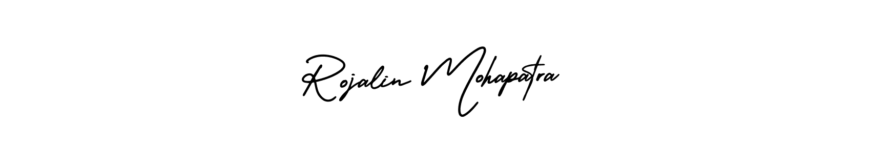 if you are searching for the best signature style for your name Rojalin Mohapatra. so please give up your signature search. here we have designed multiple signature styles  using AmerikaSignatureDemo-Regular. Rojalin Mohapatra signature style 3 images and pictures png