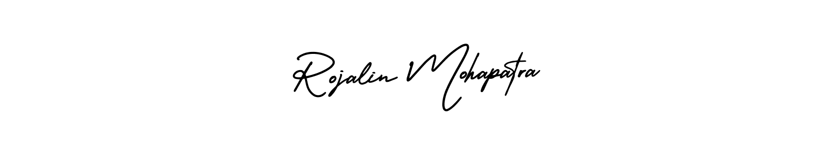 if you are searching for the best signature style for your name Rojalin Mohapatra. so please give up your signature search. here we have designed multiple signature styles  using AmerikaSignatureDemo-Regular. Rojalin Mohapatra signature style 3 images and pictures png