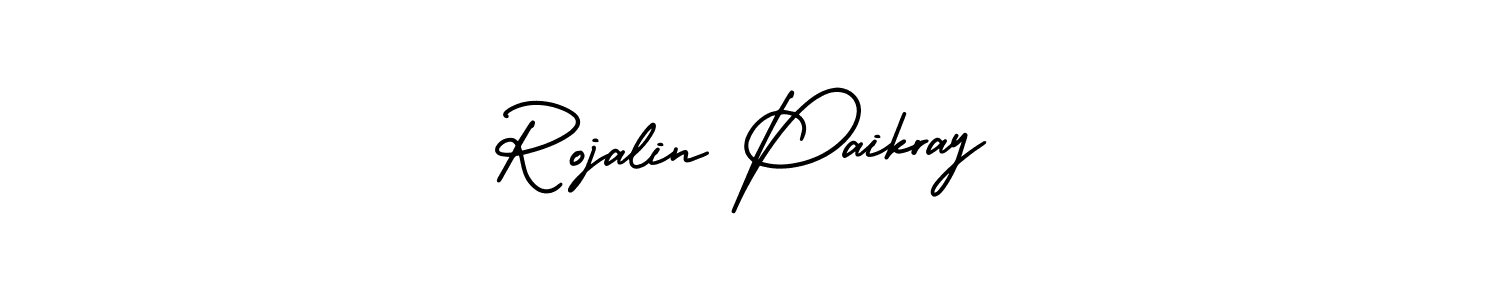 Make a short Rojalin Paikray signature style. Manage your documents anywhere anytime using AmerikaSignatureDemo-Regular. Create and add eSignatures, submit forms, share and send files easily. Rojalin Paikray signature style 3 images and pictures png
