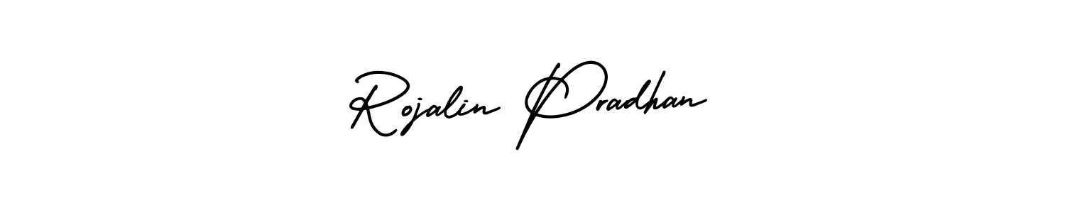 Rojalin Pradhan stylish signature style. Best Handwritten Sign (AmerikaSignatureDemo-Regular) for my name. Handwritten Signature Collection Ideas for my name Rojalin Pradhan. Rojalin Pradhan signature style 3 images and pictures png