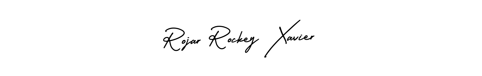 Use a signature maker to create a handwritten signature online. With this signature software, you can design (AmerikaSignatureDemo-Regular) your own signature for name Rojar Rockey Xavier. Rojar Rockey Xavier signature style 3 images and pictures png
