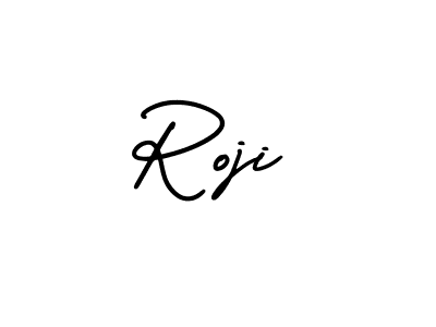 Roji stylish signature style. Best Handwritten Sign (AmerikaSignatureDemo-Regular) for my name. Handwritten Signature Collection Ideas for my name Roji. Roji signature style 3 images and pictures png