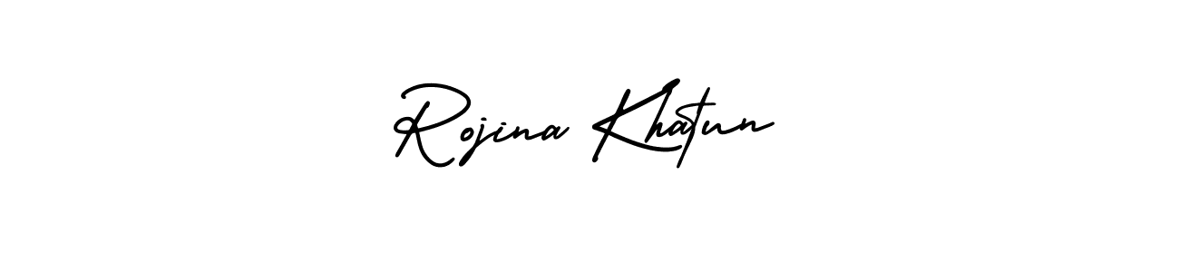 Create a beautiful signature design for name Rojina Khatun. With this signature (AmerikaSignatureDemo-Regular) fonts, you can make a handwritten signature for free. Rojina Khatun signature style 3 images and pictures png