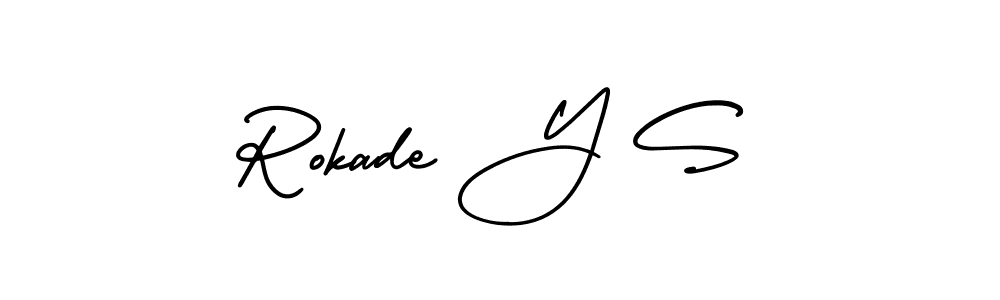 Create a beautiful signature design for name Rokade Y S. With this signature (AmerikaSignatureDemo-Regular) fonts, you can make a handwritten signature for free. Rokade Y S signature style 3 images and pictures png