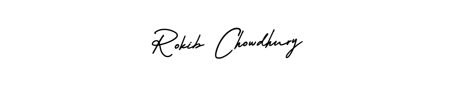Use a signature maker to create a handwritten signature online. With this signature software, you can design (AmerikaSignatureDemo-Regular) your own signature for name Rokib Chowdhury. Rokib Chowdhury signature style 3 images and pictures png
