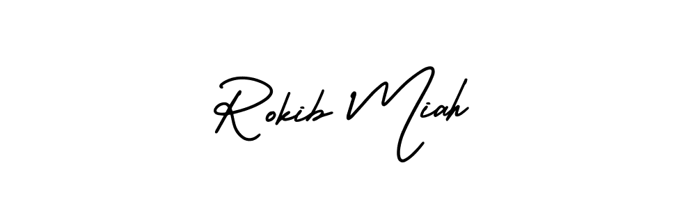How to make Rokib Miah signature? AmerikaSignatureDemo-Regular is a professional autograph style. Create handwritten signature for Rokib Miah name. Rokib Miah signature style 3 images and pictures png