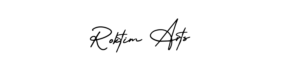 if you are searching for the best signature style for your name Roktim Arts. so please give up your signature search. here we have designed multiple signature styles  using AmerikaSignatureDemo-Regular. Roktim Arts signature style 3 images and pictures png