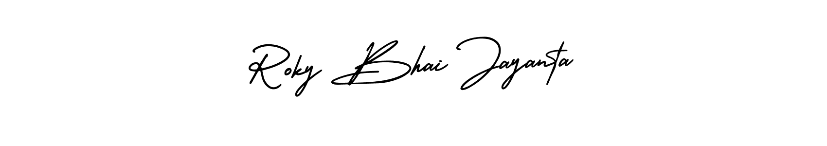 Here are the top 10 professional signature styles for the name Roky Bhai Jayanta. These are the best autograph styles you can use for your name. Roky Bhai Jayanta signature style 3 images and pictures png