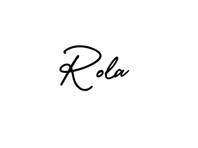 AmerikaSignatureDemo-Regular is a professional signature style that is perfect for those who want to add a touch of class to their signature. It is also a great choice for those who want to make their signature more unique. Get Rola name to fancy signature for free. Rola signature style 3 images and pictures png