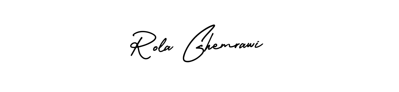 How to Draw Rola Ghemrawi signature style? AmerikaSignatureDemo-Regular is a latest design signature styles for name Rola Ghemrawi. Rola Ghemrawi signature style 3 images and pictures png