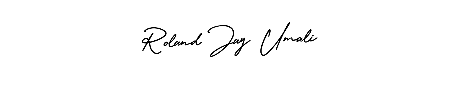 Similarly AmerikaSignatureDemo-Regular is the best handwritten signature design. Signature creator online .You can use it as an online autograph creator for name Roland Jay Umali. Roland Jay Umali signature style 3 images and pictures png