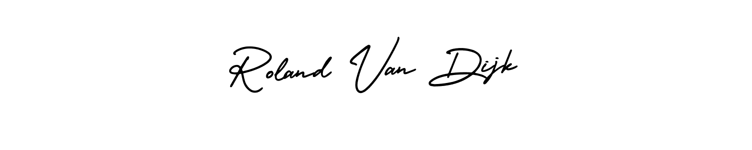 It looks lik you need a new signature style for name Roland Van Dijk. Design unique handwritten (AmerikaSignatureDemo-Regular) signature with our free signature maker in just a few clicks. Roland Van Dijk signature style 3 images and pictures png