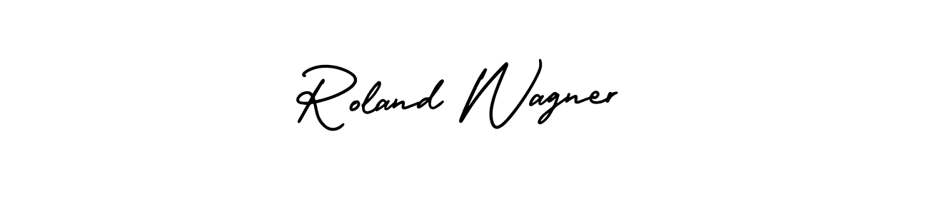 Use a signature maker to create a handwritten signature online. With this signature software, you can design (AmerikaSignatureDemo-Regular) your own signature for name Roland Wagner. Roland Wagner signature style 3 images and pictures png