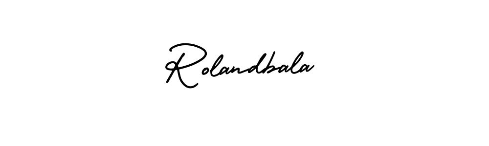 AmerikaSignatureDemo-Regular is a professional signature style that is perfect for those who want to add a touch of class to their signature. It is also a great choice for those who want to make their signature more unique. Get Rolandbala name to fancy signature for free. Rolandbala signature style 3 images and pictures png