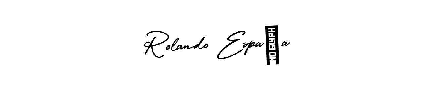 Best and Professional Signature Style for Rolando España. AmerikaSignatureDemo-Regular Best Signature Style Collection. Rolando España signature style 3 images and pictures png