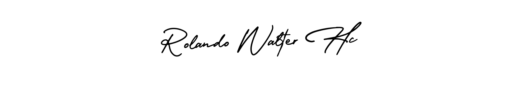 if you are searching for the best signature style for your name Rolando Walter Hc. so please give up your signature search. here we have designed multiple signature styles  using AmerikaSignatureDemo-Regular. Rolando Walter Hc signature style 3 images and pictures png